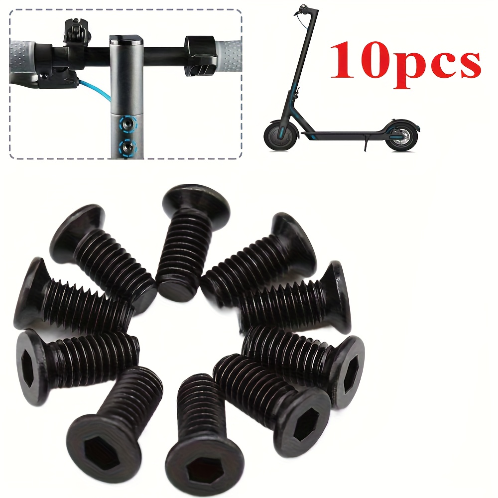 Set de 10 șuruburi hexagonale pentru ghidonul scuterelor electrice M5, inclusiv o cheie, potrivit pentru Xiaomi M365, 1S, Essential și skateboard-urile Pro 2