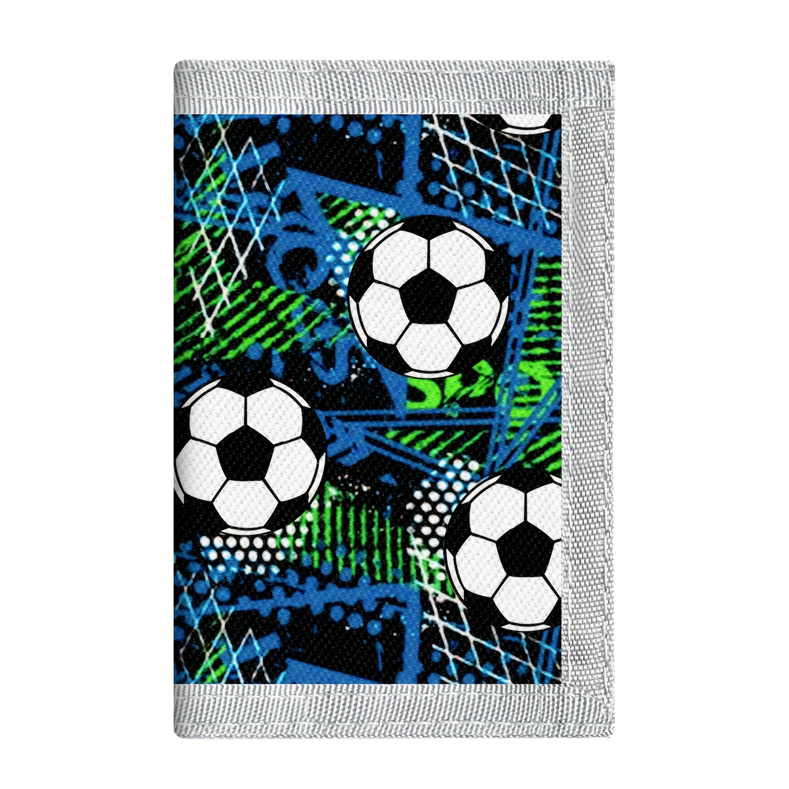 TEMU Série Style Football, Portefeuille Tricolore, Porte-clés à Pochette Zippée, Porte-PI avec Multiples Fentes, Cadeau Idéal