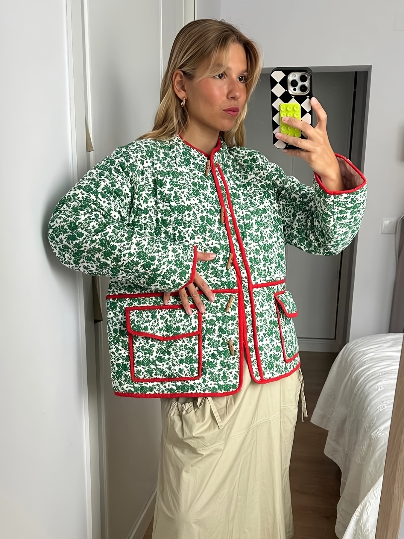 Vestes Pour Femmes UK Liquidation Cardigan Ethnique Automne Ouvert Sur Le Devant Cardigan Imprimé Vintage Manches Longues Manteau Léger Chemises Amples Hauts Tendance Tenues Décontractées, 002* Rouge