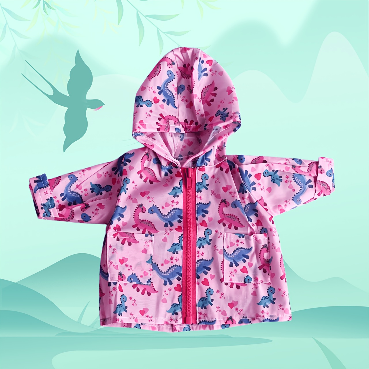 Clothing Suitable For 17-18 Inch (43-45cm) Dolls. Doll Accessories And Apparel In Pink Dinosaur And Red Unicorn Patterns. Note: Doll Not Included