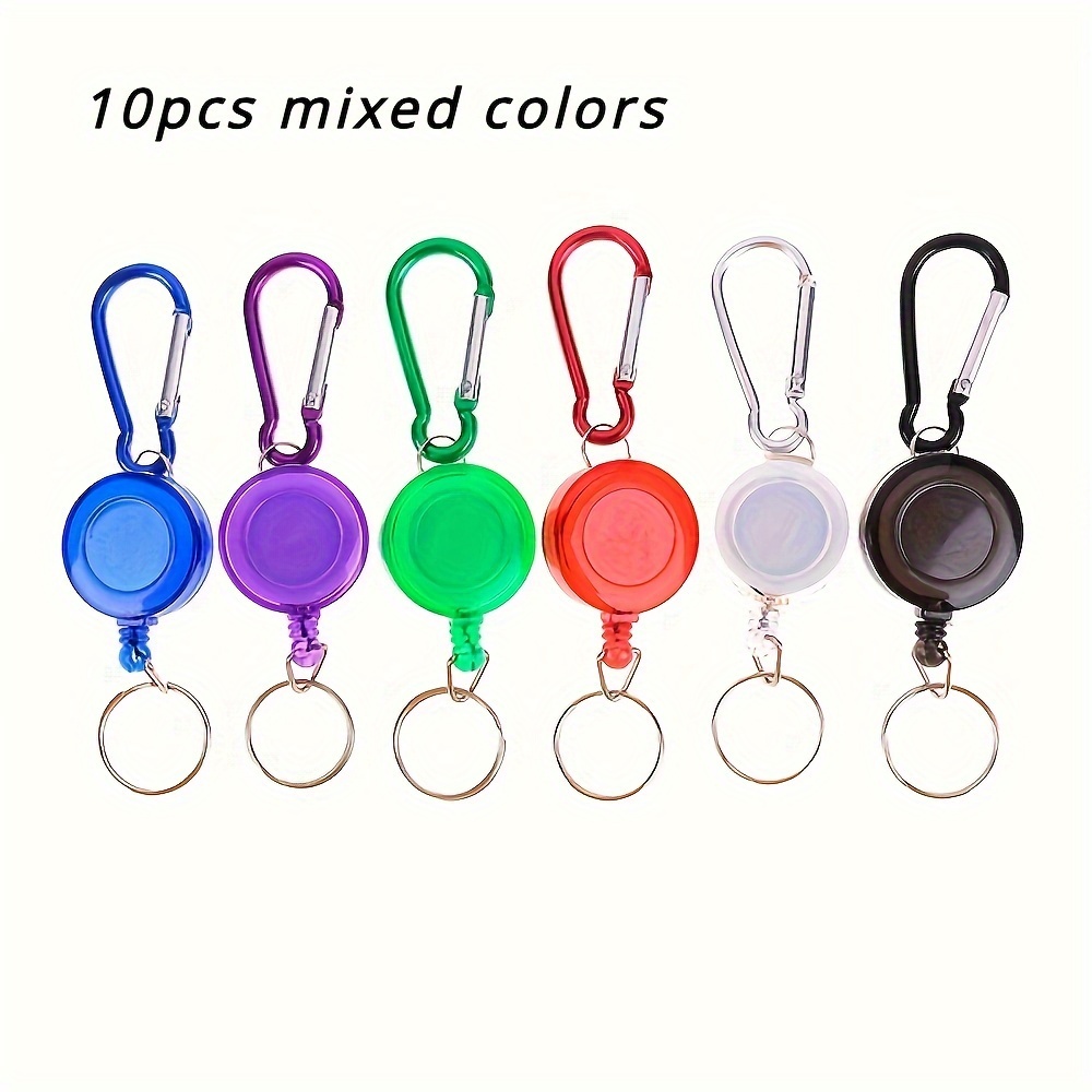 E-shop 10 Stück Outdoor-Schlüsselanhänger, Diebstahlsichere Outdoor-Schlüsselanhänger, Multifunktionale Outdoor-Schlüsselanhänger mit Einziehrolle,