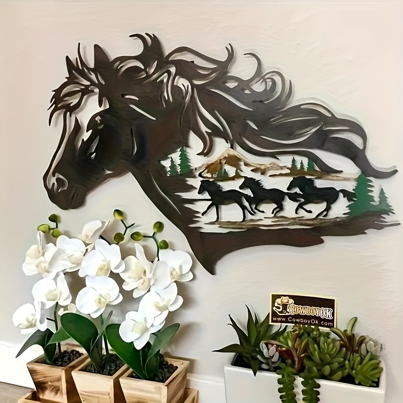 

Elegant Horse Shadow Metal - Classic Decor For Living Room, Bedroom