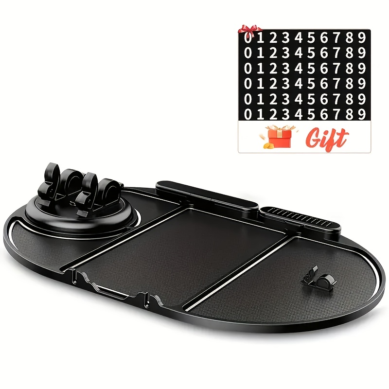 4-in-1 Premium Non-slip Car Phone Mount - Versatile Dashboard Organizer For , Tidy Commutes! It Needs To Be Used On A To Stick .