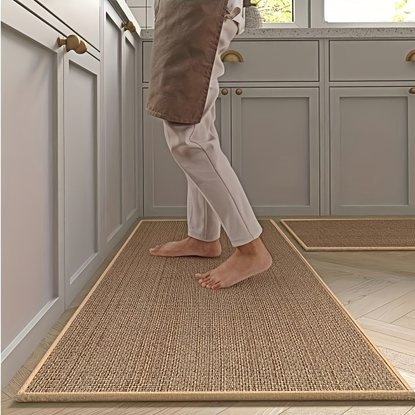 * Küchenläufer Teppiche Rutschfeste Waschbare Küchenmatten Große Läuferteppiche für Küche vor Spüle Flur Waschküche 50,8 cm x 177,8 cm Grau