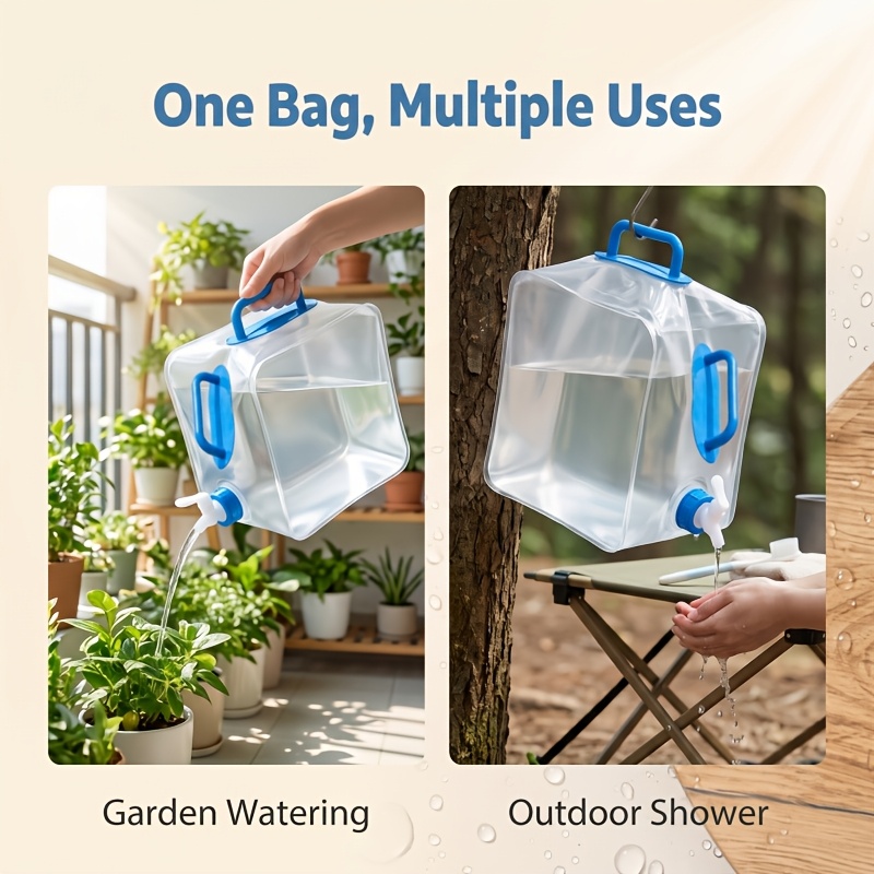20L Portable Collapsible Water Bag with Cleaning Brush
