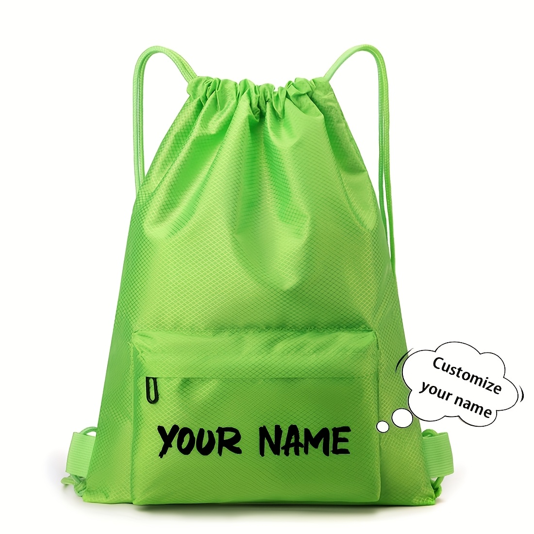 TEMU A Personalized Drawstring Gym Bag With Custom Letters, Featuring A Large Capacity And Stylish Design. In Colors, Perfect For Cycling, Fitness,