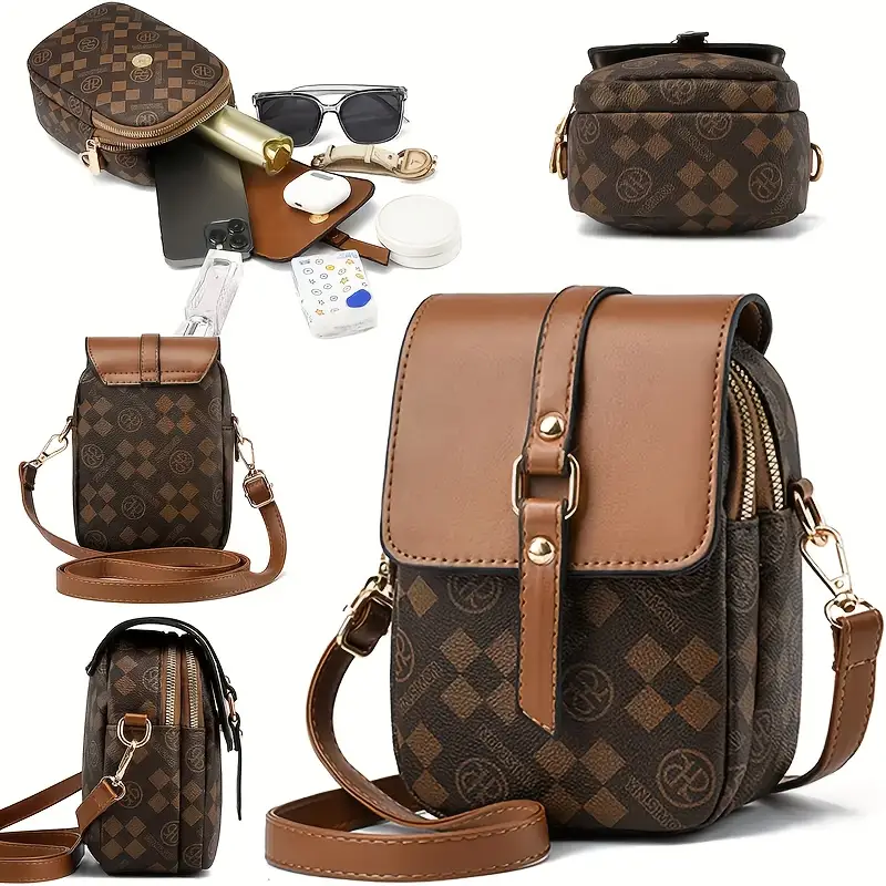 2025 new womens mobile phone bag multi layer practical niche versatile large capacity small bag ladies fashionable lightweight shoulder bag single shoulder bag crossbody bag details 2