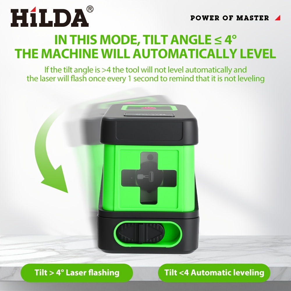 master 2 line laser level intersecting beams self leveling function carrying case wall bracket diy and home projects details 1