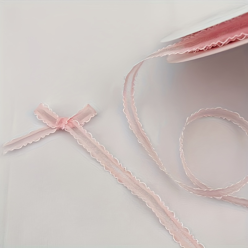 E-shop 5 Yards bunte, hochwertige Chiffon-Schleifen mit Spitze, geeignet für Bastelarbeiten, Schmetterlingsfeste, Verzierungen für Schuhe und Hüte,