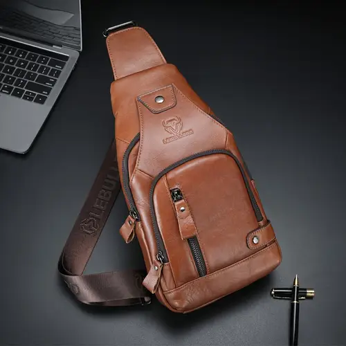 sling backpack for men chest bag crossbody bag shoulder bag 100 genuine leather