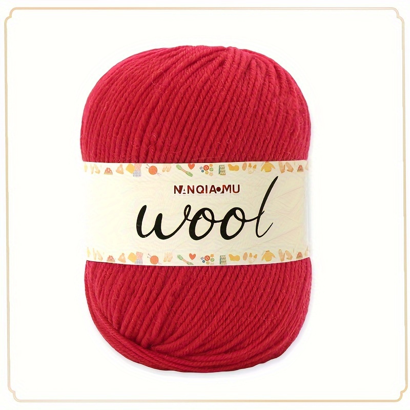 A Ball Of 50 Grams Of 100% Wool Medium Thickness Yarn
