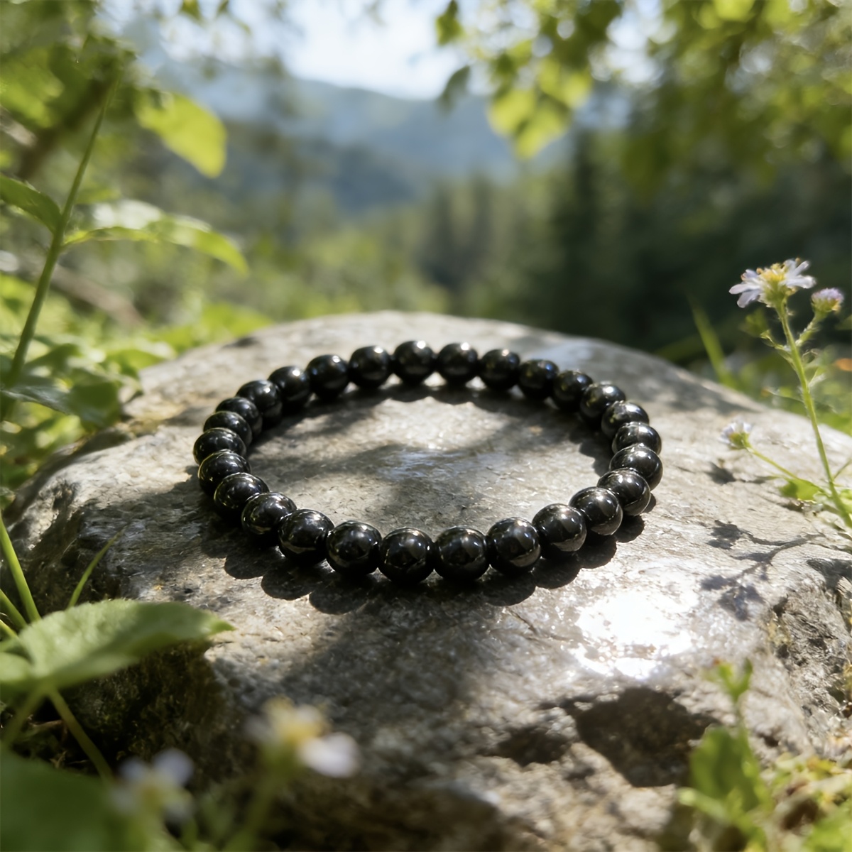 TEMU Vintage da - del Chakra , Perline di Ematite Naturale da 8 mm, per Migliorare la Protezione Spirituale, la Stabilit� e - Regalo Festivo in Stile