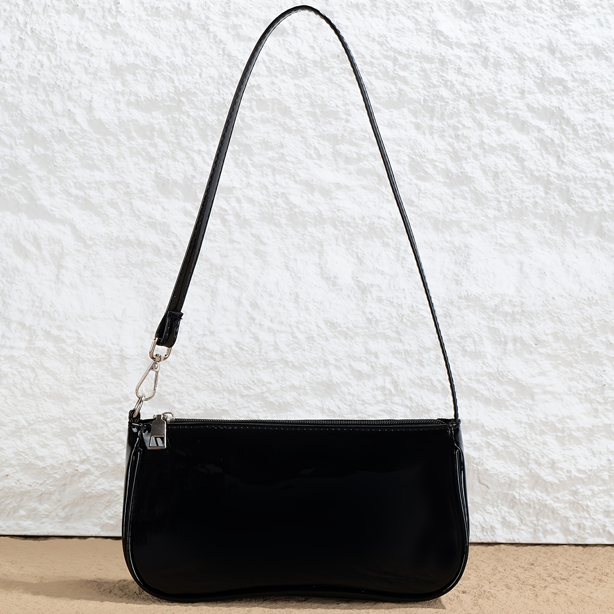 TEMU Bolso de , Bolso retro de color sólido premium para viajes diarios, Bolso tipo baguette para axila, Adecuado para recién llegados al trabajo y