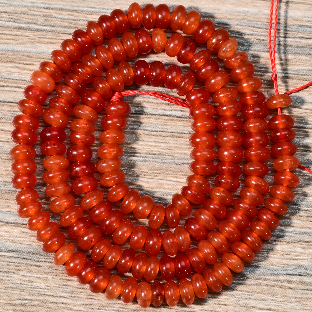 TEMU Lot de 150-155 perles entretoises en d'abaque 4*2mm, perles en naturelle en vrac pour la fabrication de bijoux, breloques à faire soi-même,