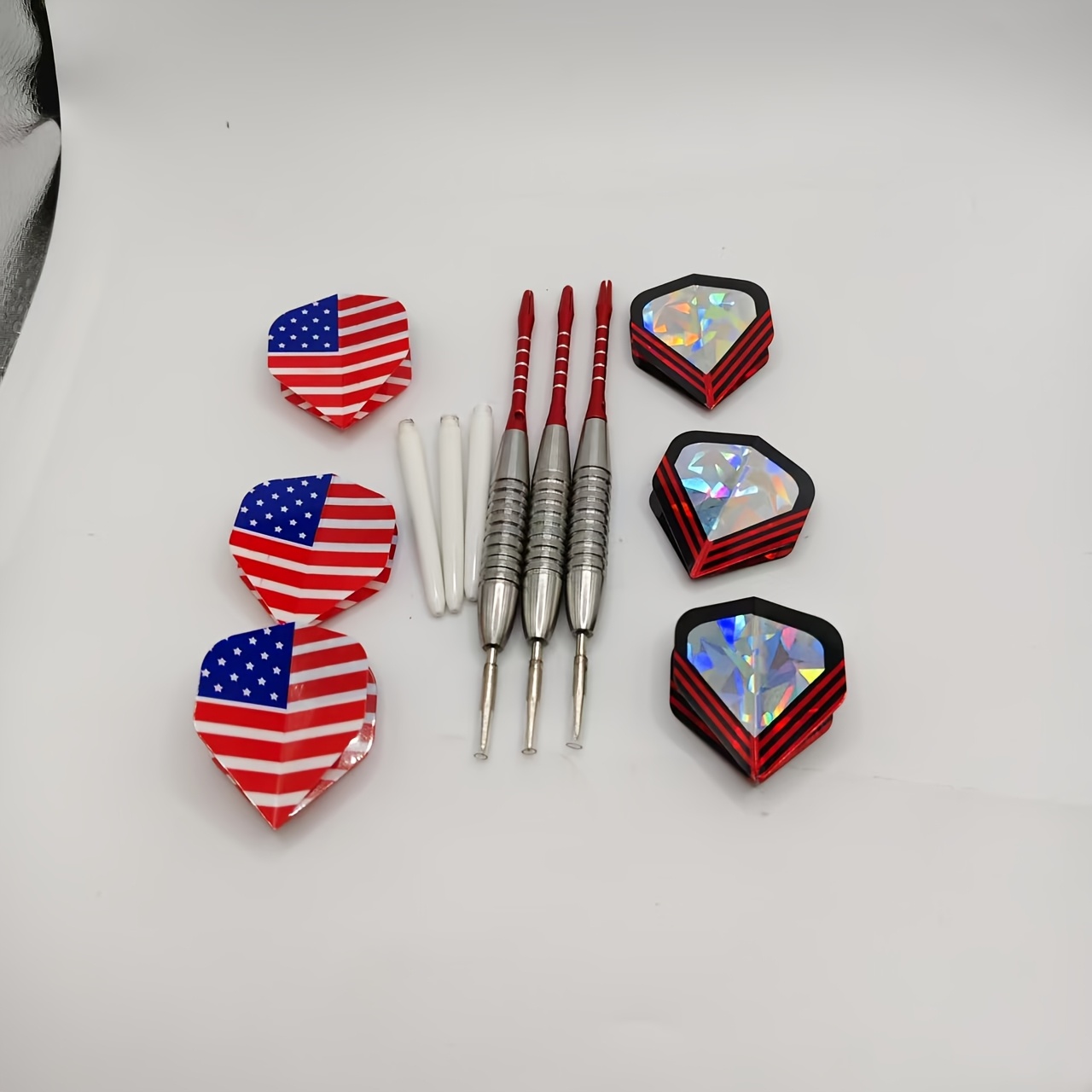 Professioneel Tungsten Staal Darts Set, 28 Gram met Vliegers, Schachten en Portemonnee