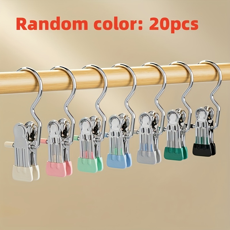 

20- - Hanging Clothes Pants Hangers, -saving Metal Clothes , 360° Rotatable Portable Storage , Stainless Steel Laundry Hangers For Use