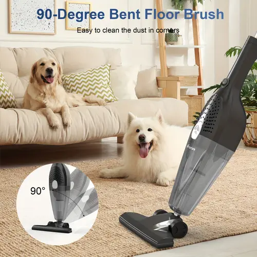 25kpa corded stick vacuum cleaner with powerful suction 3 in 1 lightweight handheld vacuum cleaner for home carpet car pet hair black grey br602