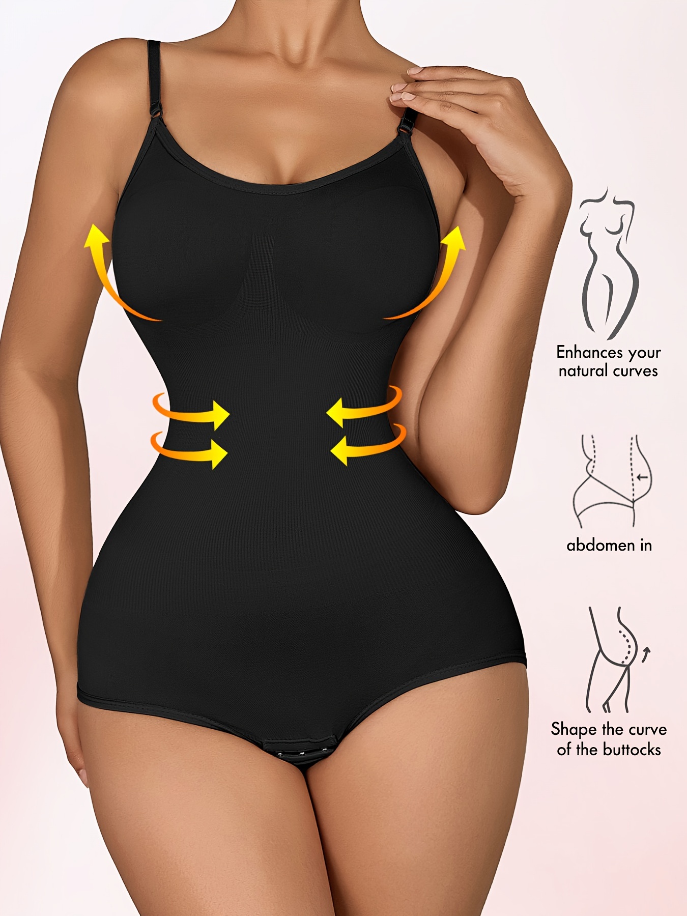 Body Moldeador Para Mujer Faja Reductora Sin Costuras, Tirantes  Ajustables, Control Abdomen