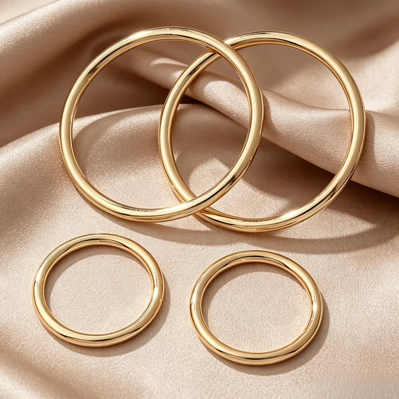 TEMU 4pcs Clips de ourlet de T-shirt en métal, anneaux invisibles couture, boucles de fixation, anneaux multifonctionnels, boucle de taille pour