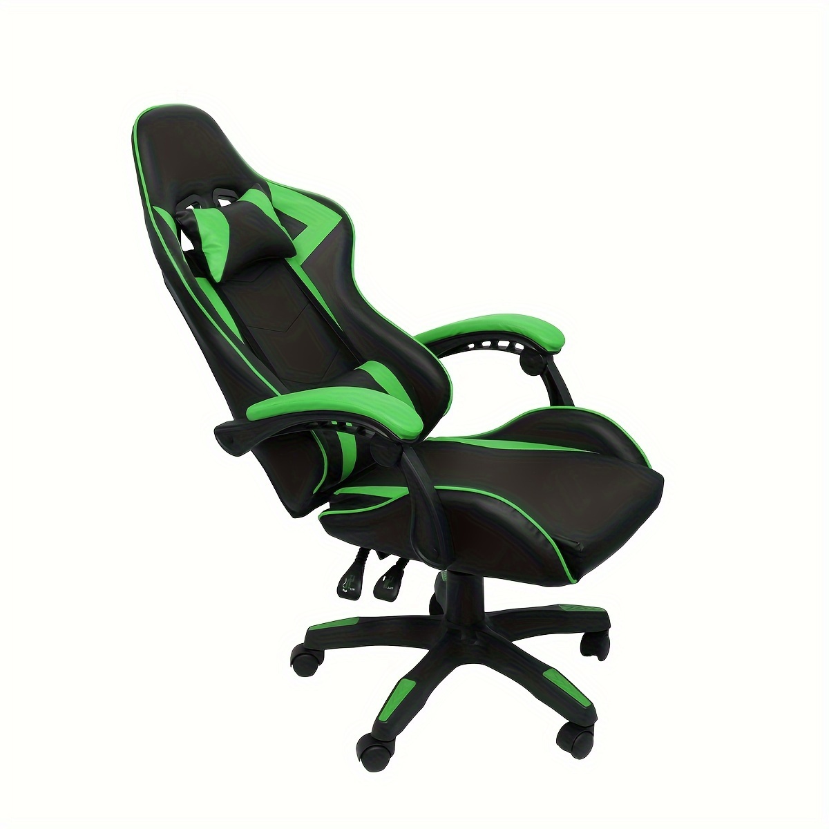 

1pc Gaming Chair Office Chair, Reclining High Back Computer Desk Chair With Headrest & Lumbar Support, Ergonomic Racingchair, Adjustable Swivel Rolling For Office, Green