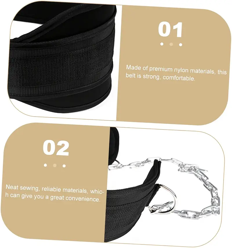 1pc weightlifting belt with metal chain adjustable closure for barbell training exercises and core strengthening core strengthening gear functional workout belt durable fabric belt details 4
