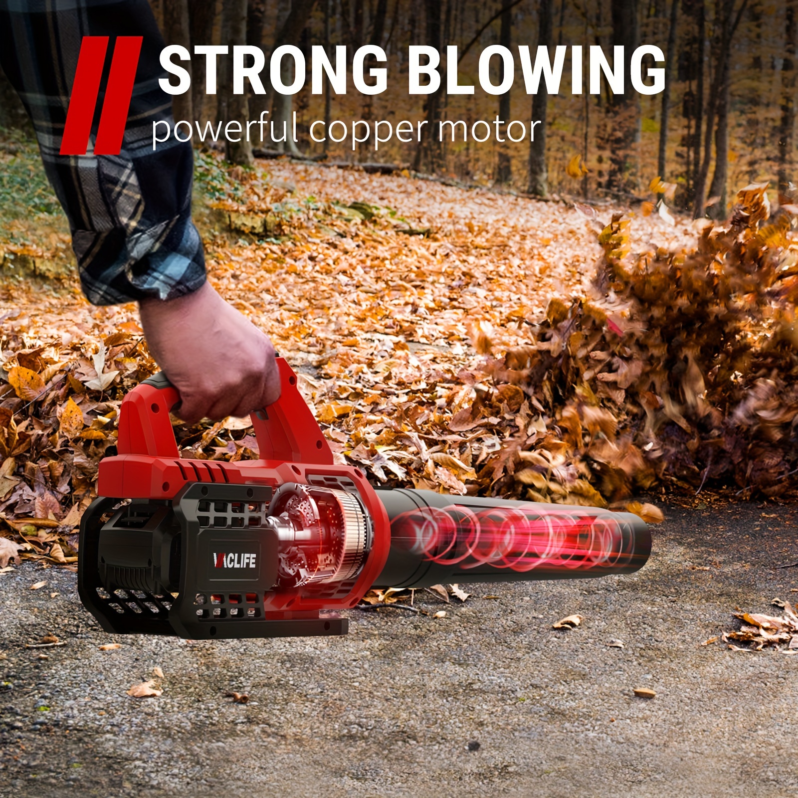 

Vaclife Leaf Blower Cordless With Battery And Charger - 20v Electric Leaf Blower With Advanced Turbo & High-speed Mode, Perfect Leaf Vacuum For Cleaning Lawn, Yard, Garage, Patio & Sidewalk