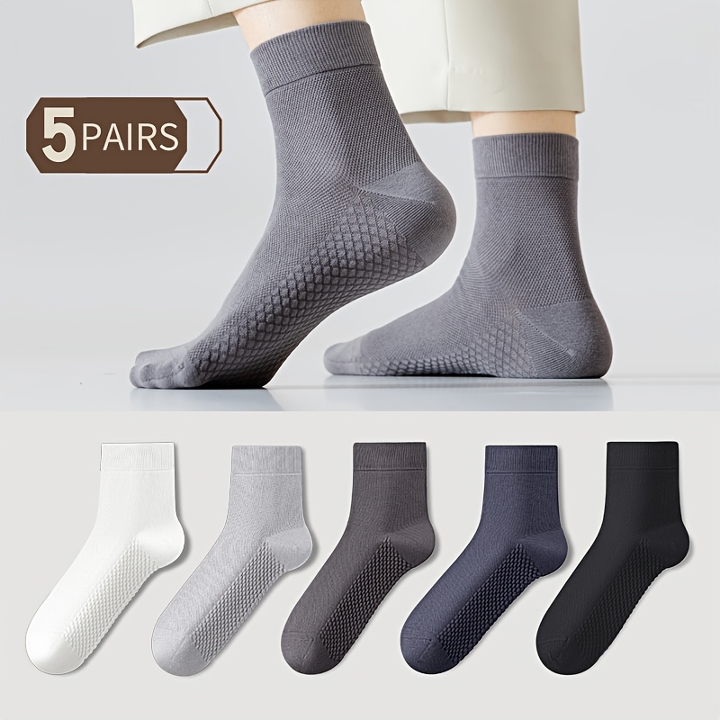 TEMU Lot de 5 paires de chaussettes de sport 100 % pour homme, chaussettes décontractées , respirantes pour , l'été et toutes