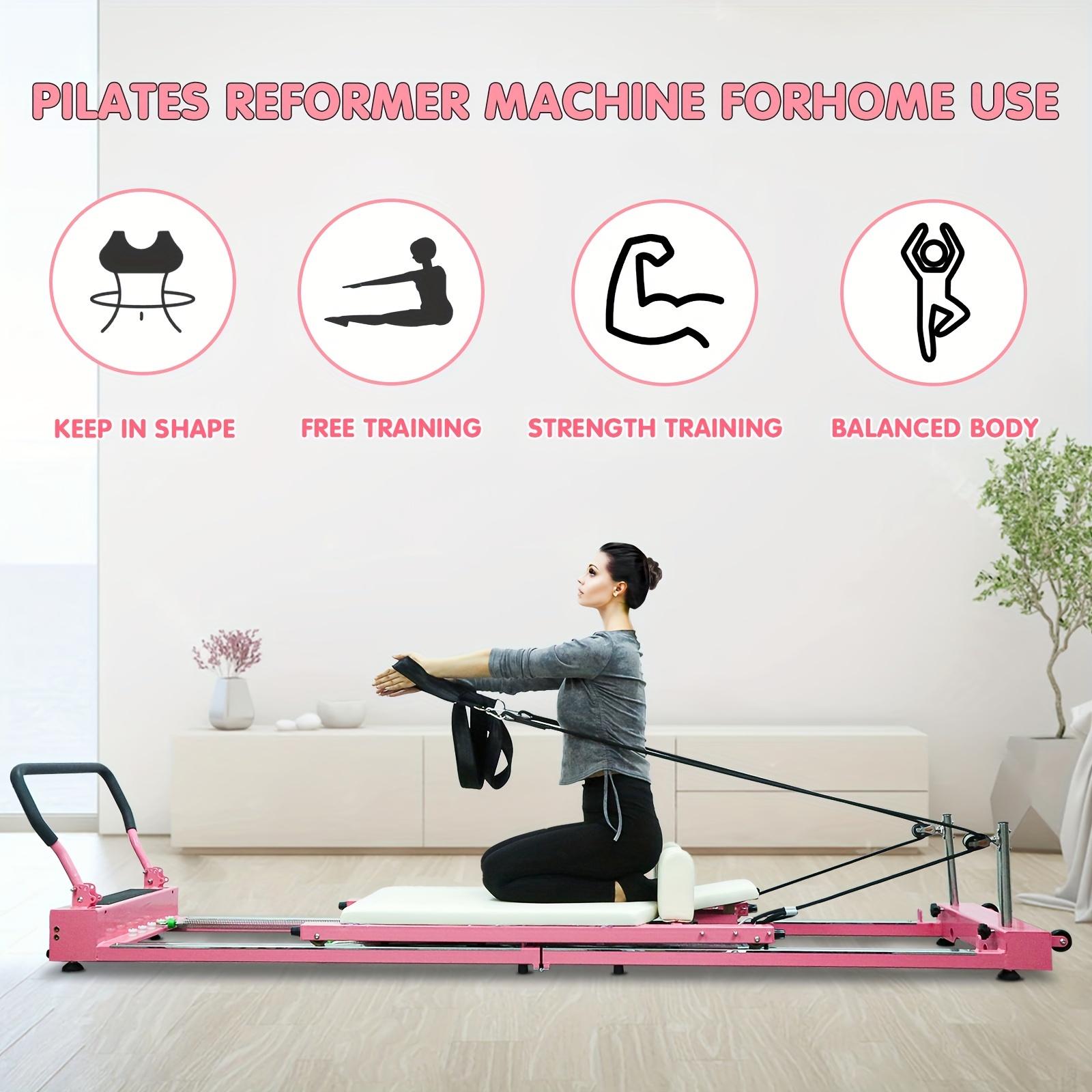 Senleecore Foldable Pilates Reformer Machine For Home Gym?High Strength Alloy Sp