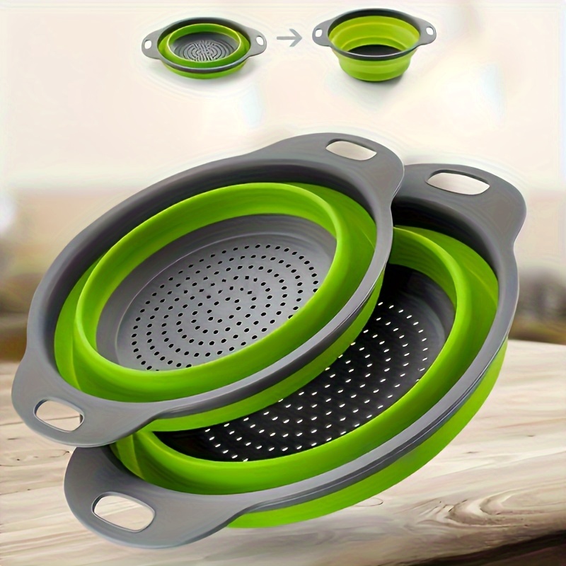 

1pc, Collapsible Colander, Round Plastic Kitchen Strainer, Perfect For Draining Pasta, Vegetable And Fruit, Kitchen Gadgets, Kitchen Accessories