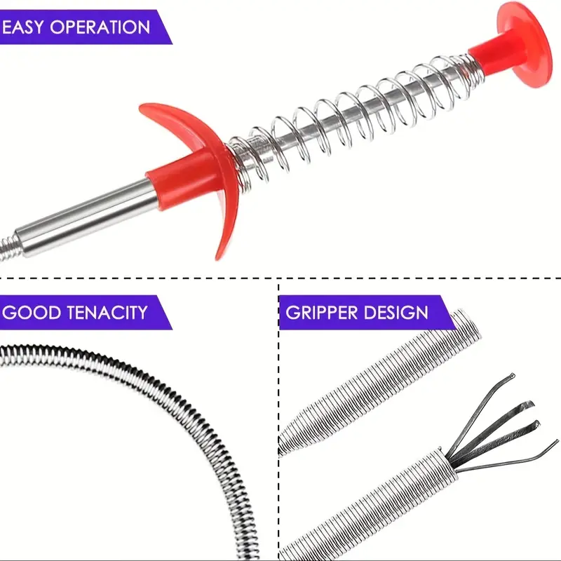 63 flexible grabber tool with 4 claws extendable pickup reacher for sinks drains toilets and reach areas for and metal tube for narrow spaces grabber reacher tool details 1