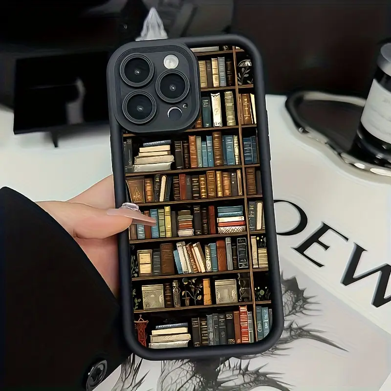 Phone Case: Vintage Creative Bookshelf *-Proof Phone Case with Full Lens Coverage / Minimalist / Drop-Proof / Case. Suitable for iPhone 16/16 Plus/16 Pro/16 Pro Max, iPhone * Plus/15 Pro/15 Pro Max, ... Phone Case: Vintage Creative Bookshelf *-Proof Phone Case with Full Lens Coverage / Minimalist / Drop-Proof / Case. Suitable for iPhone 16/16 Plus/16 Pro/16 Pro Max, iPhone * Plus/15 Pro/15 Pro Max, ...