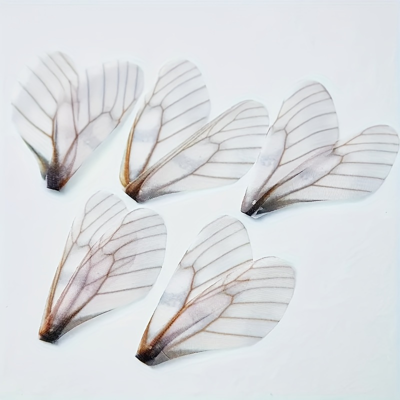 

30pcs White Dragonfly Wing Shape Ornament Dragonfly Wing Pendants For Diy Arts And Crafts Earrings Pendant Jewelry Making