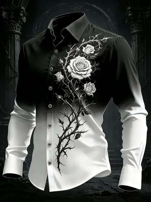 aesthetic dress shirt Indie Aesthetic Embroidered Plaid Shirt