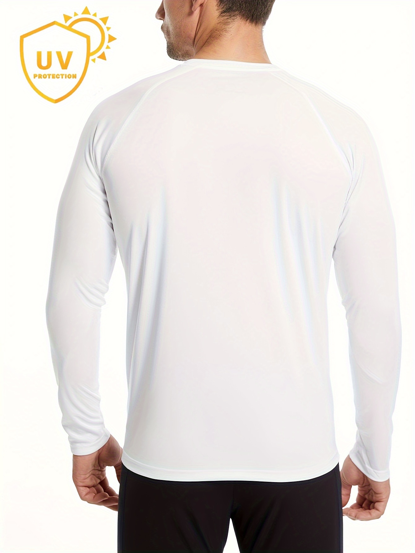 Mens Dry-Fit UPF 50+ Sun Shirt Hooded, Fishing Shirts for Men Long Sleeve,  SPF Shirts for Men, Men's Rash Guard Shirts