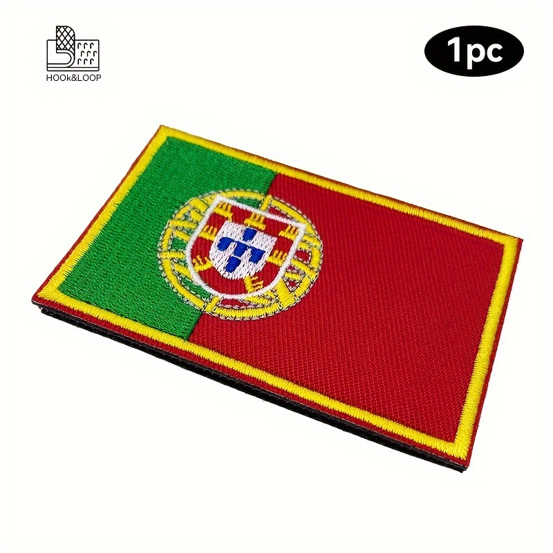 Patch Brodé Bouclier D'Irlande - Dos Crochet, Fourni Avec Bande Boucle, Dimensions 6,3 X 7,5 Cm, Lavable