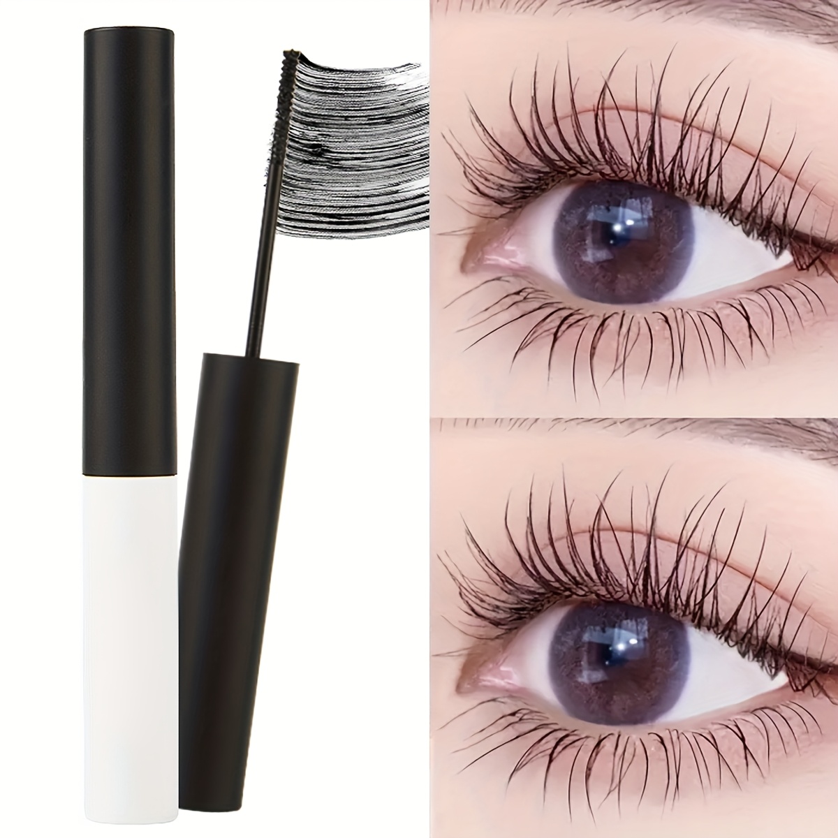 TEMU Slim Eye Black, Fine Silky, Smooth And Non , Easy To Apply Makeup, Dark Color, Thick Mascara Makeup Effect, Birthday Gift Christmas Halloween Thanksgiving Holiday Gift
