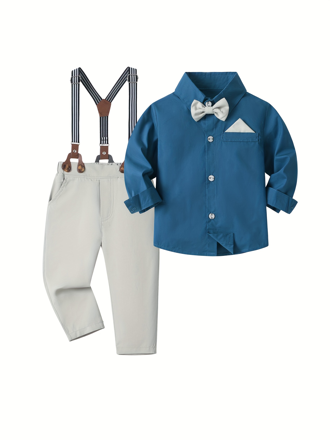 AEL Formales Hemd Jungen - Langärmlig Für Hochzeit & Schule, Größen 1-15 Jahre