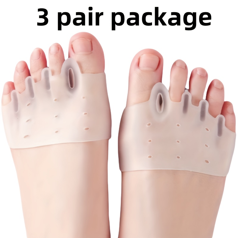 Image of 3 Pairs Toe Separators - Comfortable Foot Tools For Fitness Training, Silicone Toe Separators For Men And Women -- Designed With Comfortable Cushioning For Toe .