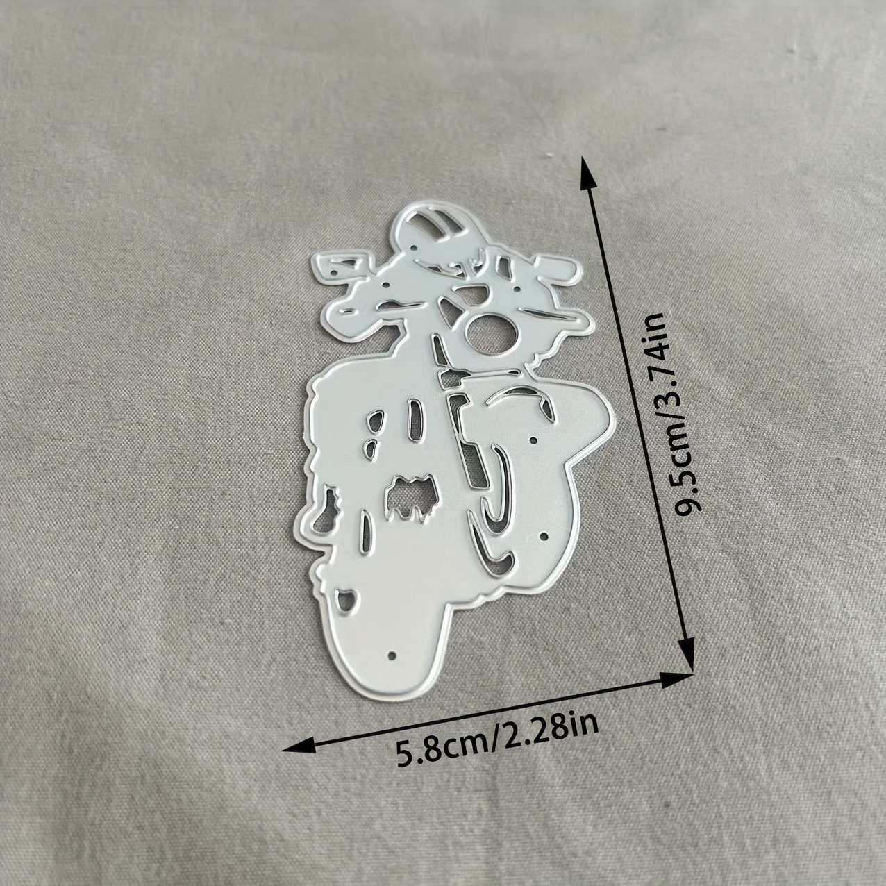 TEMU Motorcyclist Metal Cutting Dies, Diy Scrapbooking Decoration Embossing Die Cuts, Greeting Card Making Stencil, Suitable For Album Card Making,