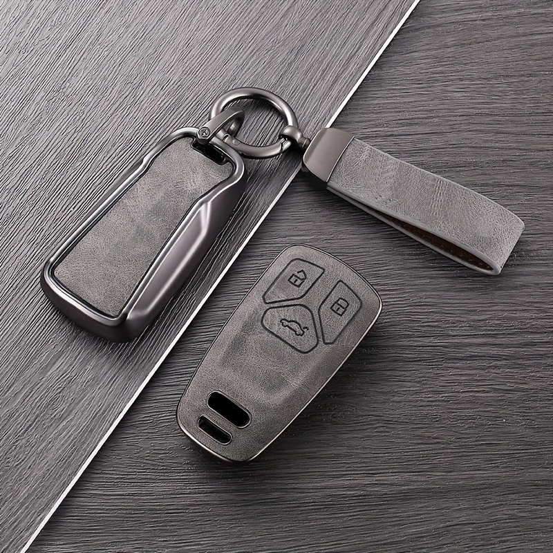 Image of Tpu Leather Key Cover For Models A4 B9, A5, A6, 8s, 8w, Q5, Q7, 4m, S4, S5, S7, Tt, Tts, , And Rs. Key Fob Accessory
