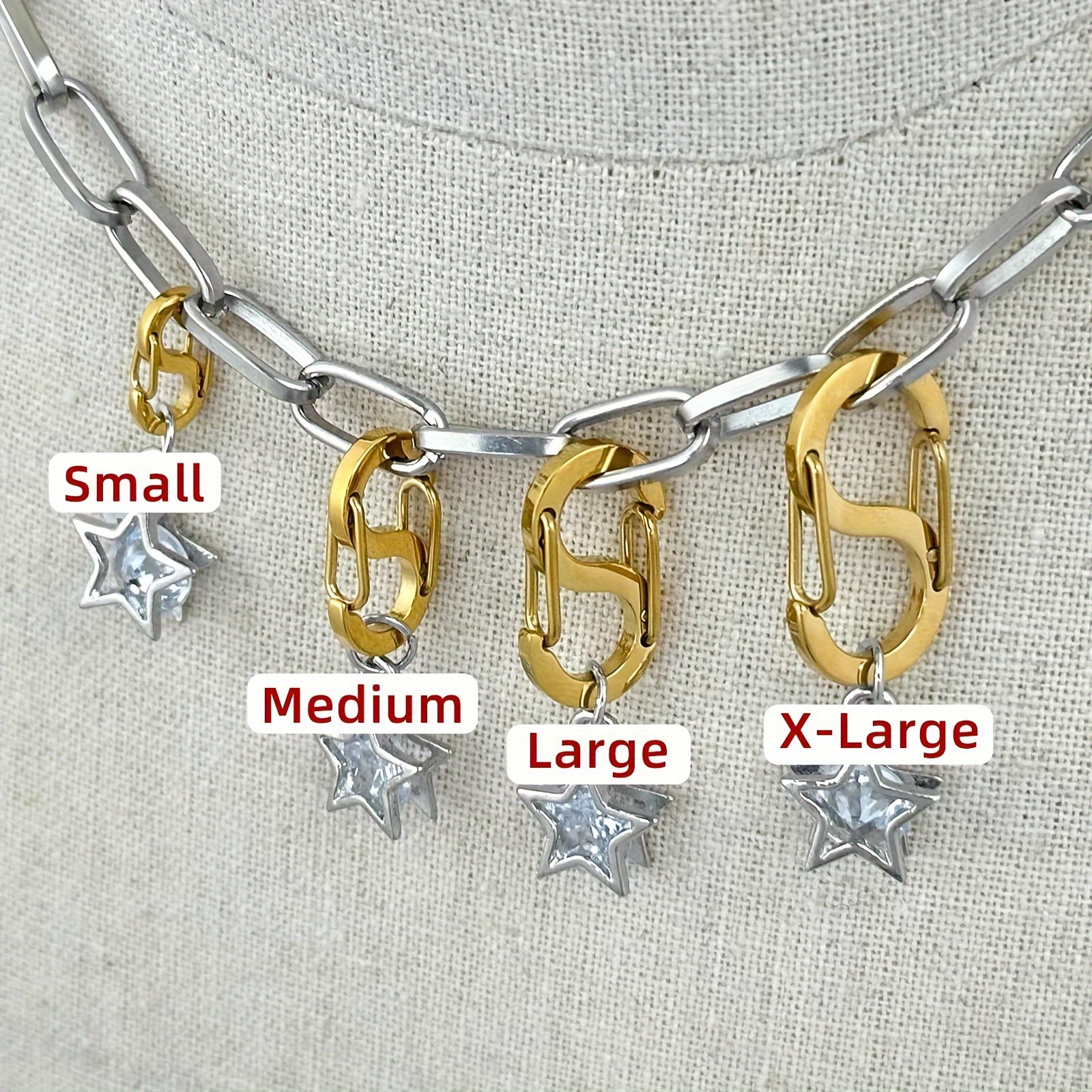 Double Opening Lobster Clasp Necklace Shortener, Stainless Steel