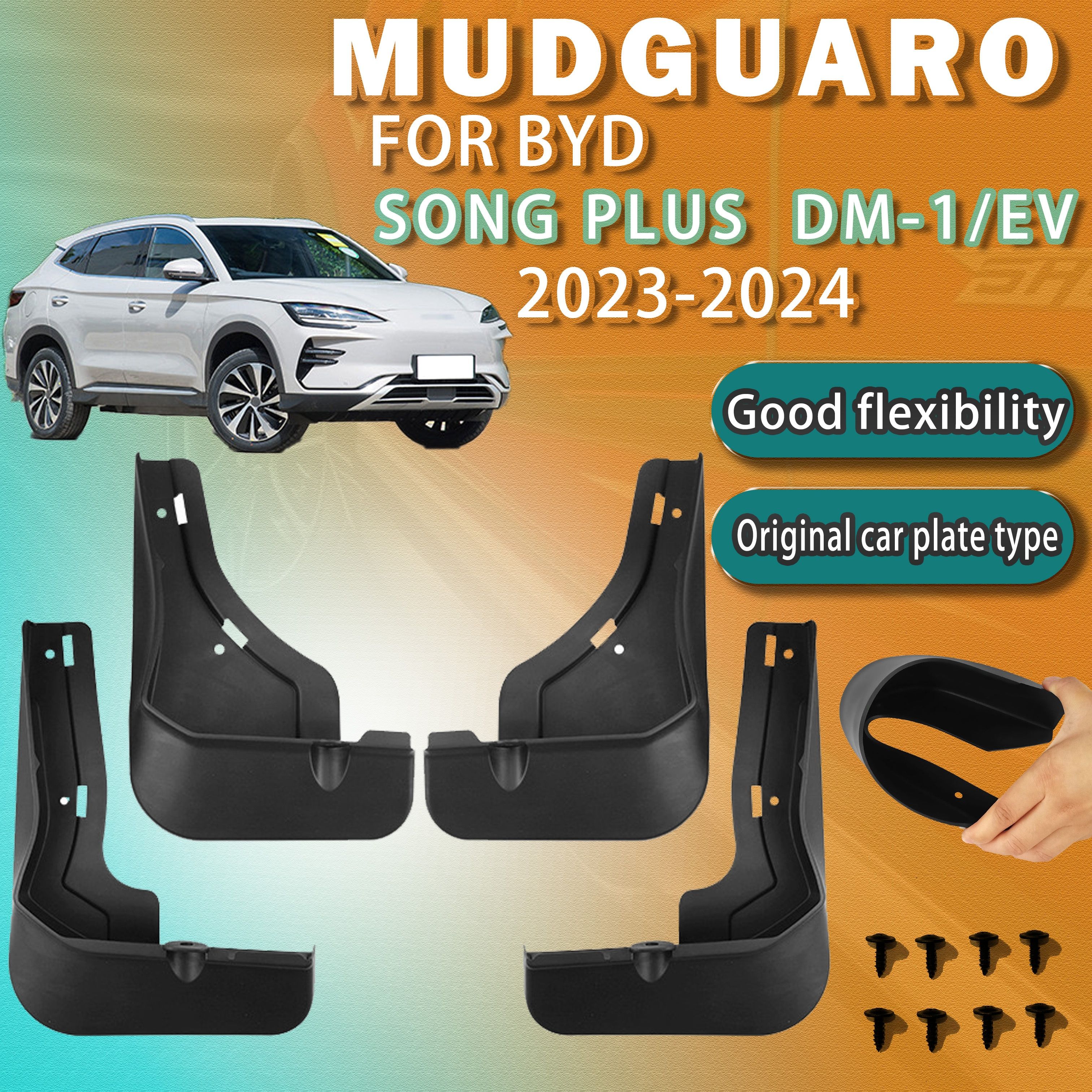 

4 Pcs Mudguard For Plus Dm-1/ev 2023-2024: And Stylish Wheel Well Liners - From Mud And Sand With Precision Design