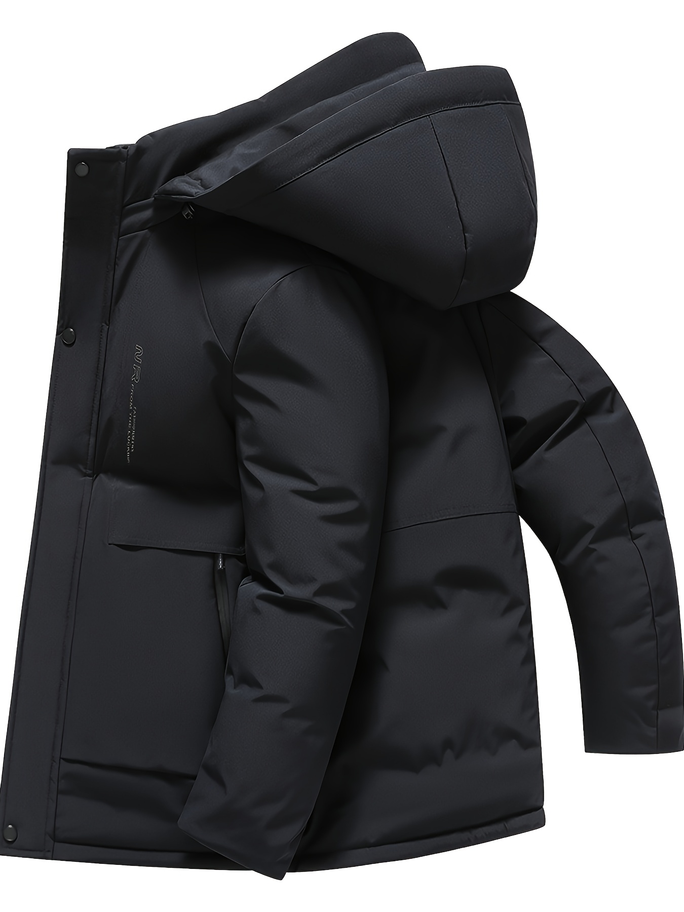 Men's Winter Fleece Lined Hooded Parka Jacket, Thick Warm Coat