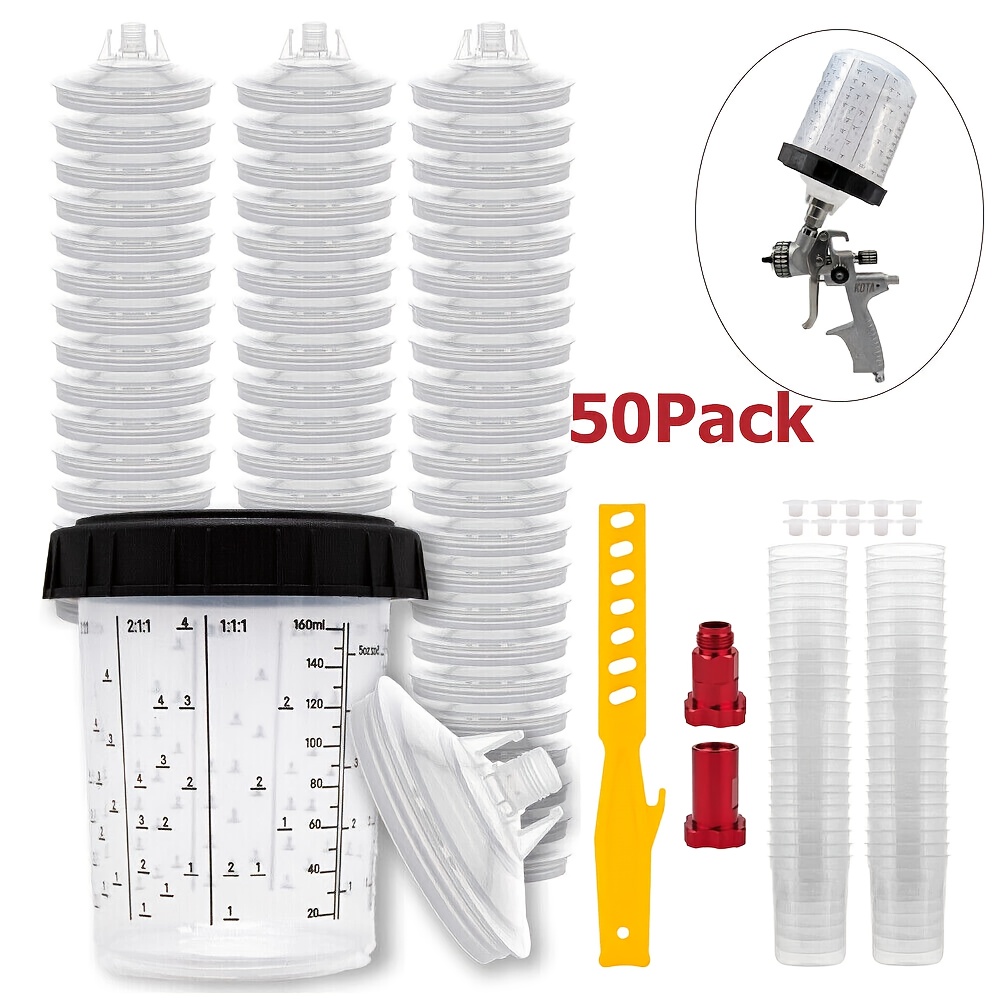 set of disposable spray guns     ounce 600ml kit one hard cup with a fixed ring and a replaceable inner liner made of disposable pp material without battery