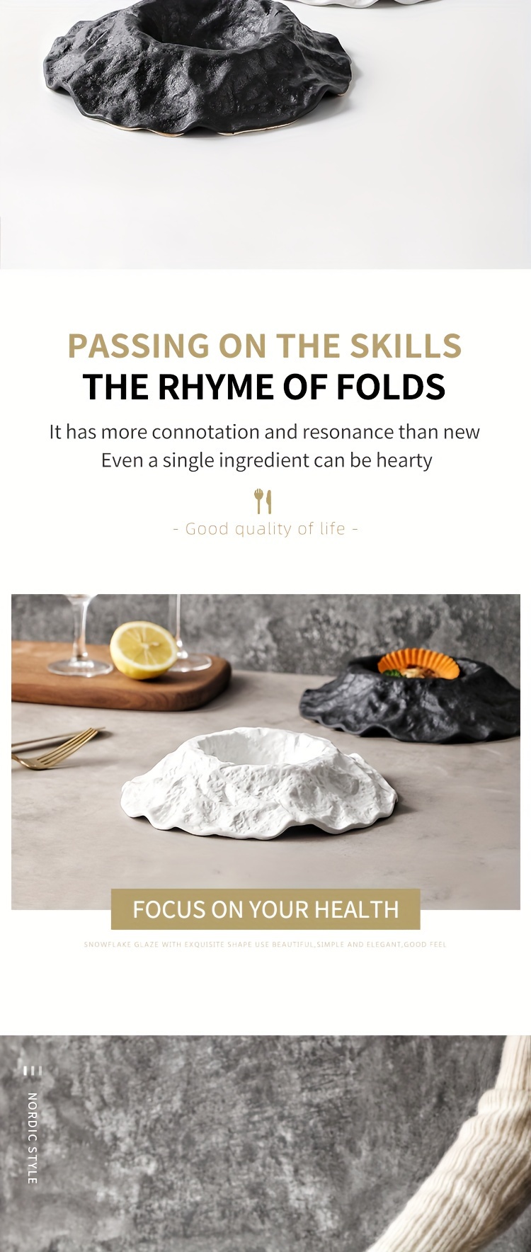 Elegant Ceramic Serving Platter - Rectangular, Versatile for Steak, Breakfast, Desserts & Salads - Perfect for Home and Restaurant Use