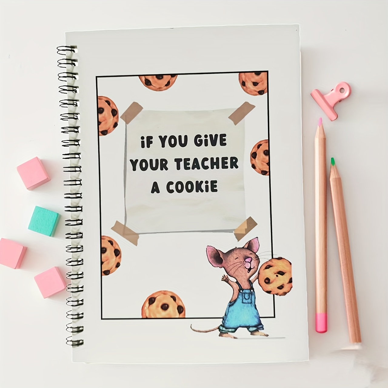 

Creative ' Give Your Teacher A Cookie' Notebook - Perfect Thoughtful Gift For Educators, Supplies