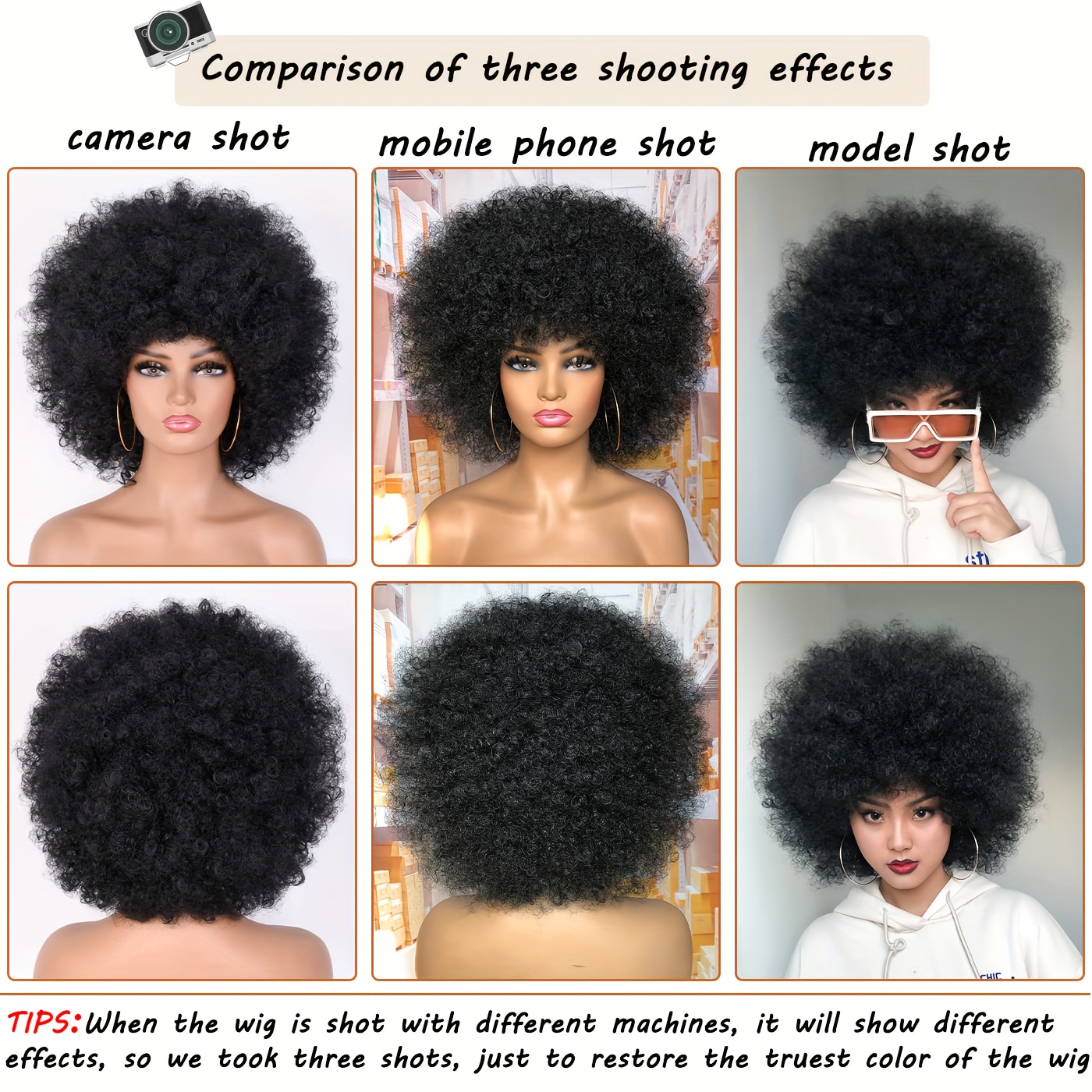 Short Afro Wigs Women Synthetic Fluffy Soft Hair Temu