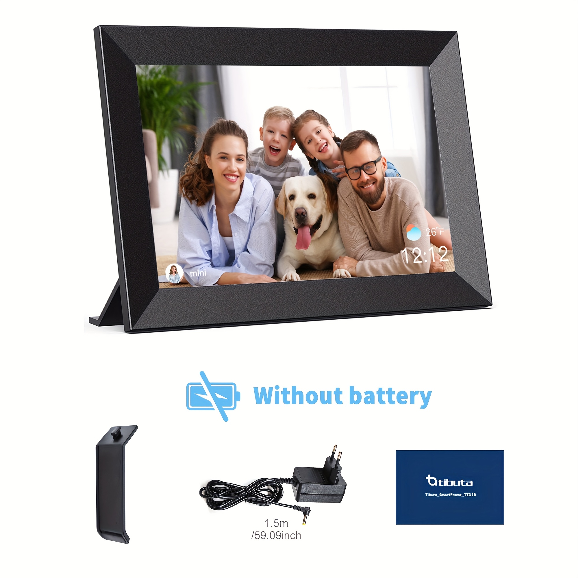 TEMU Digital Photo Frame 10.1 Inch Tid10, Wifi , 1280x800 Ips Touch Screen 32gb Storage Photo Frame, Auto-rotate, Wall Mountable, Share Photos Or