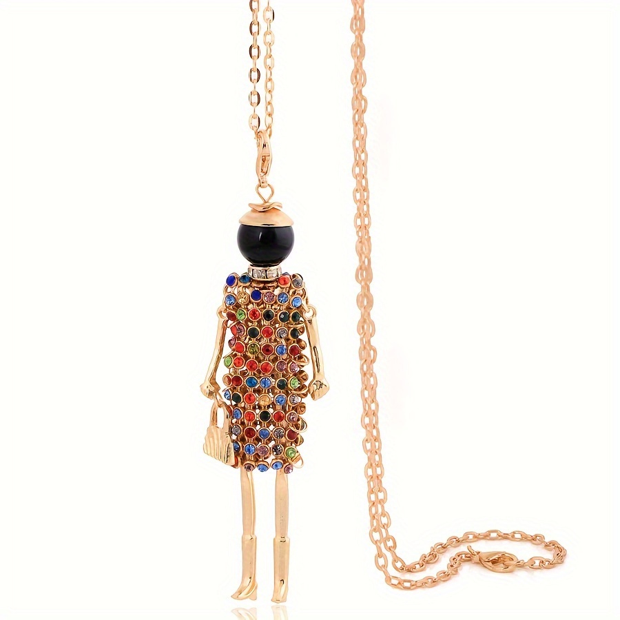 Women's 5pcs Handmade Rhinestone Statement Necklace Set