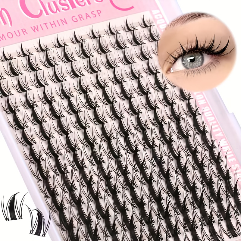 Image of 140pcs Fairy Eyelashes 8-18mm Eyelashes C - Diy Eyelashes Wet Look Pointed Anime Eyelashes Individual False Eyelashes Ultra-thin Invisible Eyelash Strips